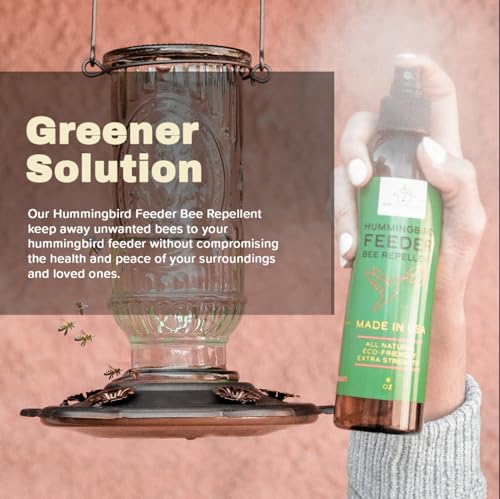 Donaldson Farms Hummingbird Feeder Bee Repellent Spray - Efficiently Keep Bees Off Hummingbird Feeder, Natural Bee Repellent Sprays for Patio Garden, Citrus Spray for Outdoor Bird Food - 8oz Bottle
