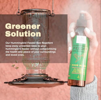 Donaldson Farms Hummingbird Feeder Bee Repellent Spray - Efficiently Keep Bees Off Hummingbird Feeder, Natural Bee Repellent Sprays for Patio Garden, Citrus Spray for Outdoor Bird Food - 8oz Bottle