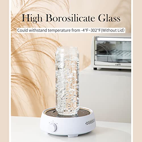 15 OZ Glass Jars with Airtight Acacia Wood Lids, 4 PCS | Kitchen Storage Container, High Borosilicate Glass Canisters for Tea, Sugar, Coffee Beans