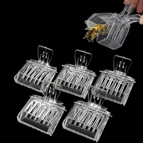 16 Pcs Transparent Clip Plastic Book Cage Bee Gear Beekeeping Tools Catching Clamp Queen Controller