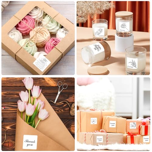 1.5 Inch Square Thermal Labels Printer Stickers, White Self-Adhesive Square Direct Thermal Labels Stickers, Waterproof/Perforation Line Design- 500 Sheets - color: White, size: Square 1.5'' X 1.5''