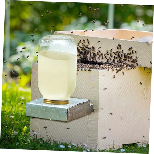 Abaodam 5pcs Beehive Feeder Lids Hive Entrance Bee Watering Station Cover Beekeeping Supplies Effortless Bee Water Feeder