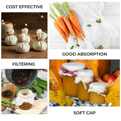 Dark White Premium Reusable Cheesecloth 100% Organic Cotton for Straining, Cooking, Nut Milk, Durable, Chemical-Free, Multi-Purpose Fabric for Crafts, and Household Needs (12 Pieces - Grade 100) - size: 12 Pieces - Grade 100