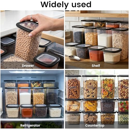Airtight Storage Containers with Lids, Set of 12 Storage Containers, Kitchen Storage Boxes, Food Storage Containers, BPA-Free