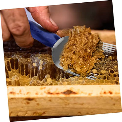 Beekeeper Honeycomb Scraper Tool Stainless Steel Uncapping Fork with Plastic Handle Efficient Honey Collection for Beekeeping Enthusiasts
