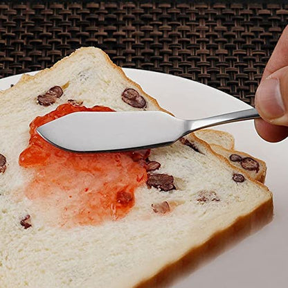 Stainless Steel Butter Knife Cheese Dessert Jam Spreaders, Kitchen Accessories Breakfast Tool Butter Tool(black) - color: Black