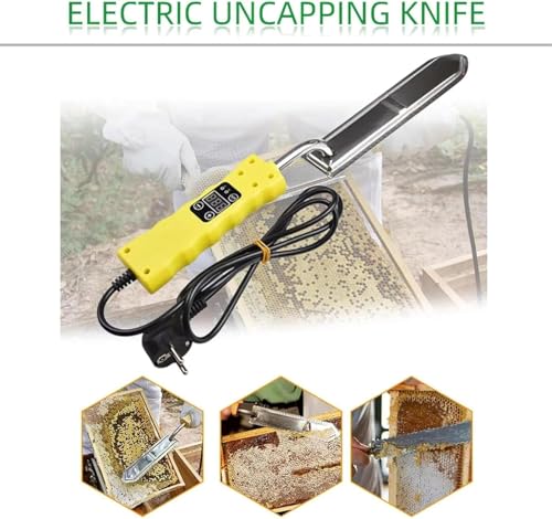 Stainless Steel Electric Honey Uncapping Knife for Beekeeping, Digital Display Wax Cutter Tool, Fast & Easy Honeycomb Cutting for Beekeeper Collection & Extraction