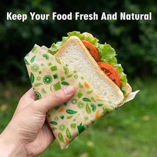 Beeswax Wraps for Food, Lemon 3 Pack (S, M, L) Reusable Food Wraps, Bread Sandwich Wrap, Zero Waste, Organic, Plastic-Free Food Storage Wrap - color: Lemon
