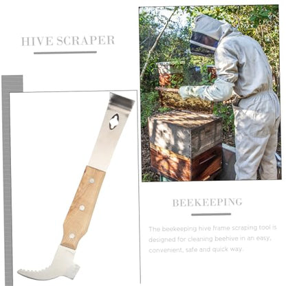 Toyvian Beehive Scraper Tool with Handle Hive Frame Lifter Cleaner Essential Beekeeping Supply for Easy Hive Maintenance and Frame Separation