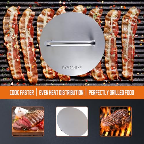 Smash Burger Press,7 Inch Stainless Steel Hamburger Press,2.5mm Thick Non-Stick Smooth Smasher,Round Grill Weight Press, Griddle Press Kitchen Stuff,For Cooking Beef Bacon Steak - size: 7' Round