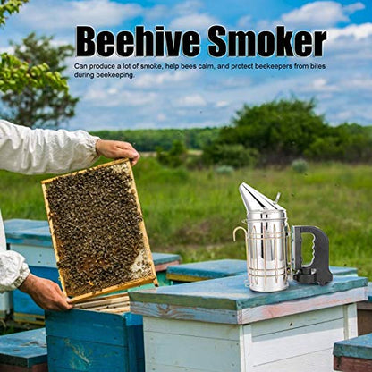 Joyzan Beehive Smoker, Stainless Steel Electric Beekeeping Tools Bee | Handle Set Hive Beekeeper Supplies Equipment Accessory Kit Beginner Producing Smoke (Not Included Charging Cable )