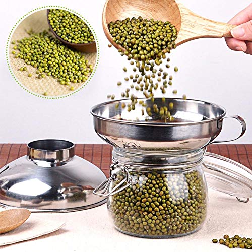 Wide Mouth Canning Funnel, Rustproof Round Shape Stainless Steel Large Canning Funnel for Rice (Rosvolawta78mfyug-10134216)
