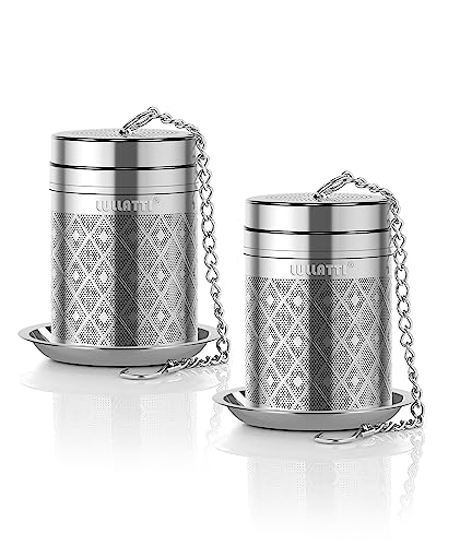 Tea Infusers for Loose Tea, 18/8 Stainless Steel Tea Strainer Set, Extra Fine Mesh Tea Steeper for Brew Tea, Spices & Seasoning - color: 2 Pack, size: Small-Diamond