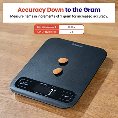 Etekcity Food Kitchen Scale, Digital Mechanical Weighing Scale,Grams and Ounces for Weight Loss, Baking, Cooking, Keto and Meal Prep, Large, Matte Black - color: Black