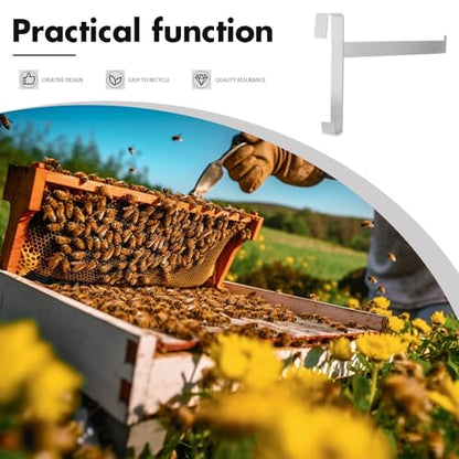 Luxshiny 2pcs Stainless Metal Hive Frame Holder Stand Beekeeping Tool Secure Hive Frame Support Sturdy Hive Equipment for Beekeeping Supplies