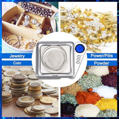 American Weigh Scales 200g x 0.01g Digital Pocket Gram Scale-Blade Series | Precision Mini Scale 0.01g Accuracy, Pocket Scale for Kitchen, Gold, Gems & Coin Scale, Smart Digital & Compact Scale - color: Silver, size: 200g x 0.01g