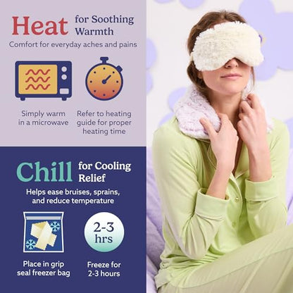 warmies Microwavable Neck & Shoulder Wrap - Heating & Cooling Plush Pad for Calming Relaxation - Weighted & Heated Neck Warmer with Scented Lavender - Microwave Heat Pad for Aches & Pain - Lavender - color: Marshmallow Purple