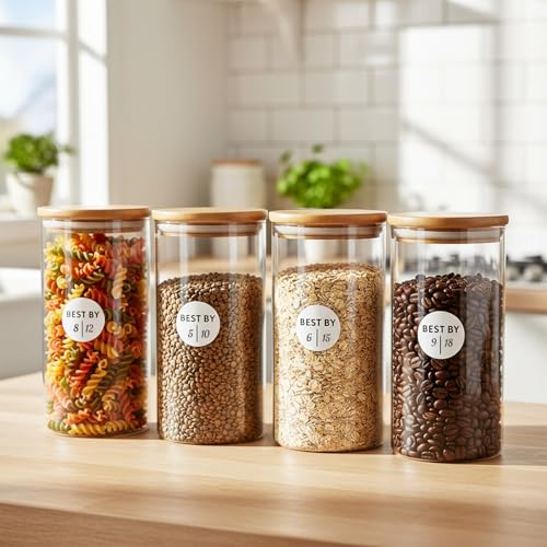 600pieces Expiration Date Stickers Day Dots Food Labels Dot Stickers 1 Inch Waterproof Best by Label Spice Labels Sticker for Food Containers Storage Freezer Restaurant Foodsaver Service Prep