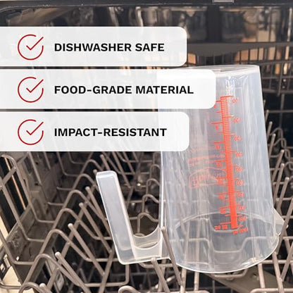 The Harvest Company 500ml Calibrated Measuring Cup, Milliliters and Ounces, Clear Plastic with Spout for Mixing and Measuring Fertilizers, Pesticides and More - size: 500ml