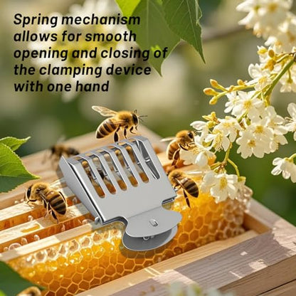5 PCS Stainless Steel Queen Bee Cage Catcher Clip, Durable Beekeeping Tool for Safe Hive Management, Essential Beekeeper Supplies for Apiculture