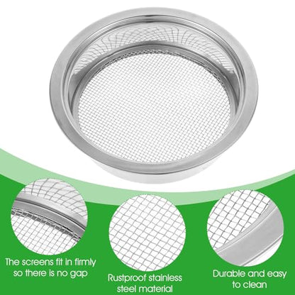 Soil Sieve Set Garden Soil Sifter Stainless Steel Mesh Sifter, 5 Sieve Set for Gardening with 8" Diameter 1/3/6/9/12mm Interchangeable Meshes, Includes Shovel for Potting, Planting