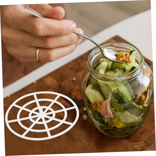 5Pcs Wide Mouth Fermenting Jar Press Weight Versatile Mesh Tool for Pickling and Fermenting Sturdy Accessory for Kitchen and Outdoor Use
