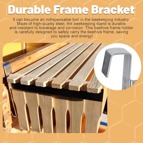 4 Pcs Upgraded Beehive Frame Holder, Stainless Steel Bee Hive Stand, Beehive Frame Perch-Supports 5 Beehive Frame Perch for Beekeeper Hive Tool