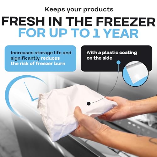 Freezer Paper Roll 24" x 13200" (1100 feet) - USA-made Large White Paper for Freezing Food, Meat & Fish - Freezer Material with Special Coating-Strong Barrier Against Air and Moisture by IDL Packaging - color: White, size: 24" X 1100 Feet, 1 Roll