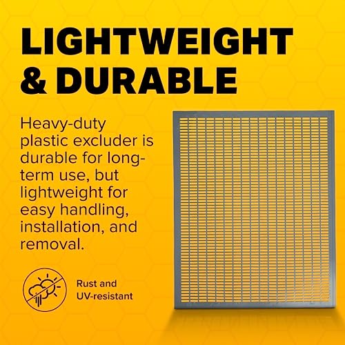 Mann Lake Plastic Queen Excluder, Fits 10 Frame Langstroth Beehives, Beekeeping Supplies & Kit Tools for All Beekeeping Levels, 5 Pack - size: 5 Pack