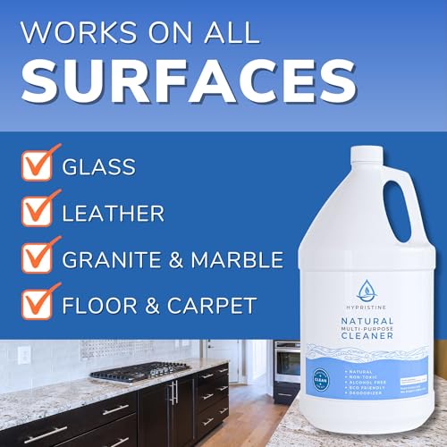 HYPRISTINE Pure Hypochlorous Acid Multi-Purpose – Bleach- and Alcohol-Free Odor Remover, All-Surface Solution for Home, School and Office – Child-, Pet- and Food Contact-Safe - size: 128 Fl Oz (Pack of 1)
