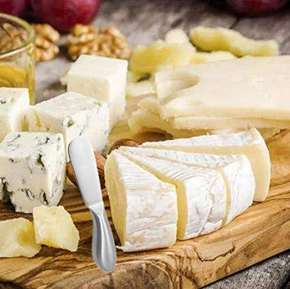 4 Pcs Stainless Steel Multipurpose Cheese and Butter Spreader Knives Set - Charcuterie Utensils for Cheese, Cold Butter, Jam, Pastry Making