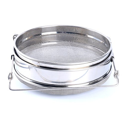 Stainless Steel Beekeeping Double Honey Sieve Strainer Extractor Filter Mesh Screen Equipment (1)