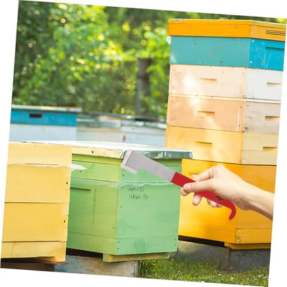 Stainless Steel Beekeeper Hive Scraper Tool J Shape Sturdy Beekeeping Equipment for Lifting and Scraping Frames Essential Hive Tool for Honey Harvesting