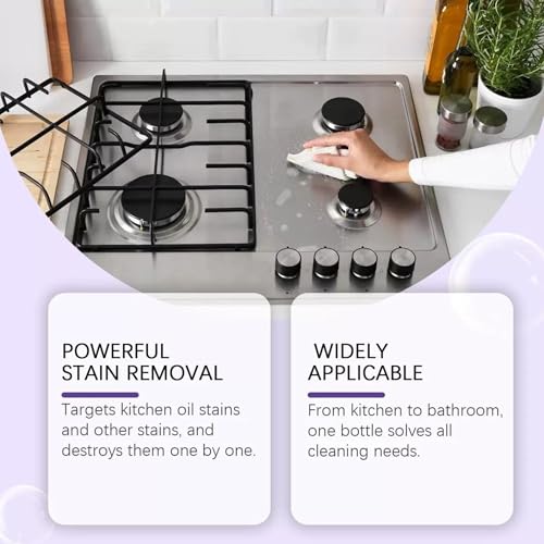 All In One Clean Spray Cleaner for Ovens, All Purpose Cleaning Spray with Concentrated Cleaning Tablets, Cleaners for Instant Stain Removal, Multi-Surface for Bathroom, Kitchen(1 Bottle+30 Tablet)