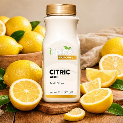 iSpice | Citric Acid | 32 oz | Bulk Size | Gourmet Spice | Kosher - size: 31.99 Ounce (Pack of 1)