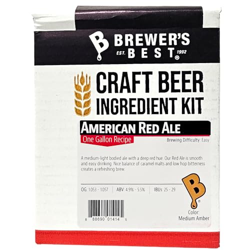 Brewer's Best One Gallon Home Brew Beer Ingredient Kit (American Red Ale)