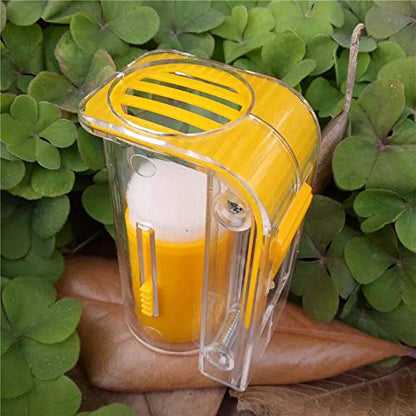 lasenersm 1 Piece Queen Catcher Queen Bee Catcher Queen Bee Cage Bee Queen Marking Catcher Queen Bee Marking Cage Beekeeper Tool Accessory(Yellow)