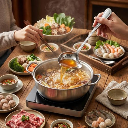 2 Pieces Stainless Steel Gravy Drizzle Spoon Small Ladles for Serving Sauce Saucier Spoon 1 Ounce for Sauce Soup with Pouring Spout Gold and Silver