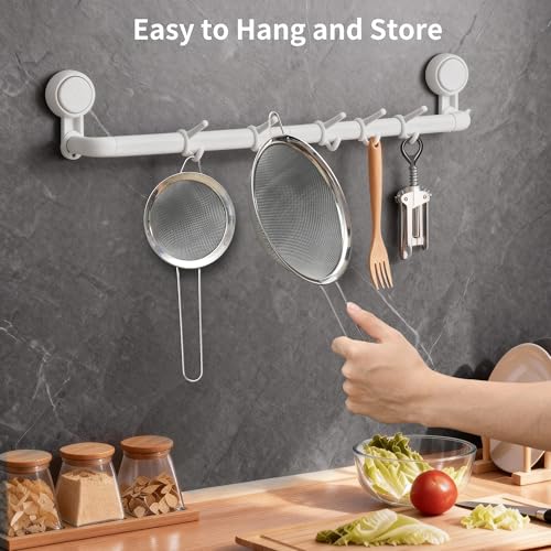 Luckyiren Fine Mesh Sieve Strainer Set, Stainless Steel, 6.3 and 3.94 Inch, with Grip Handles for Kitchen, Food Sifting, Noodles, Rice - size: 6.3 in +3.94 in