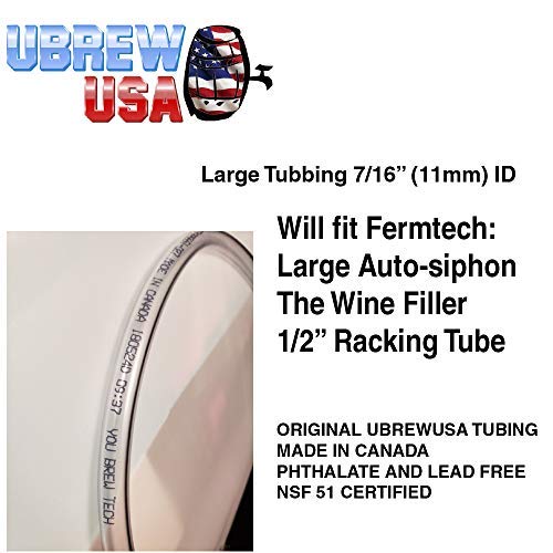 Fermtech 1/2" Large 27" Fast Flow Deluxe Siphoning Kit – Auto Siphon for Home Brewing, Beer, Wine, Mead, and Craft Brew – Includes Food-Grade Hose & Bottling Wand for Easy Transfer & Filling