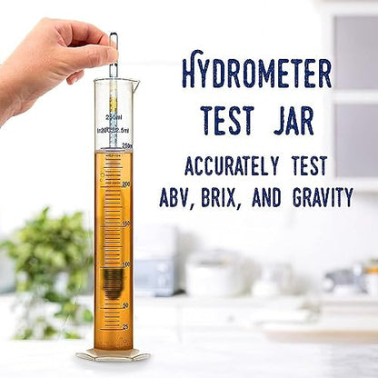 250 ML Hydrometer Test Jar, Measuring Cylinder,Test Homebrewed Beer, Wine, Mead, Cider,Easy to Use & Read