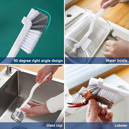 13Pcs Small Cleaning Brush, Brushes for Cleaning | Long Handle Household Cleaning Tool Suitable for Cups, Bottles, Teapots, Corners, Sinks, Faucets, Toilets