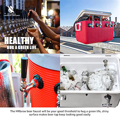 MRbrew Upgraded Draft Keg Tap, All Commercial 304 Stainless Steel, Well-Pouring, Fits American Beer Shanks and Towers