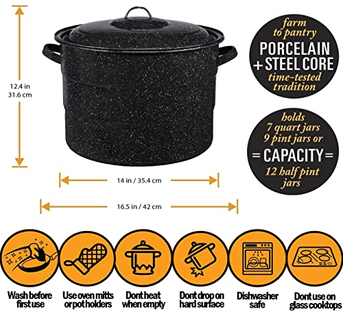 Canning Supplies-24 Qt. Water Bath Canning Pot with Rack & Lid -Starter Kits Set for Beginners - Stainless Steel Water Bath Canner Kit & Rack-Rack, XL Ladle, Measuring Cups, Kitchen Funnel by Supa Ant - size: 10-Piece Advanced