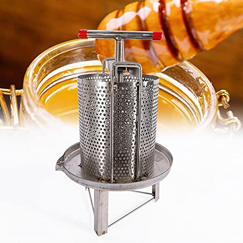 LOYALHEARTDY Honey Press Extractor Stainless Steel Household Manual Honey Press Wax Press Paraffin Machine Press Beekeeping Tool for Wine Honey and Juice Making