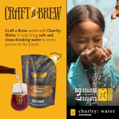 Craft A Brew - Mead Maker’s Choice - Butterfly Effect Mead Recipe Kit - Ingredients & Instructions for Mead Fermentation & Backsweetening – With Orange Blossom Honey - Makes 1 Gallon Still Mead - color: Butterfly Effect