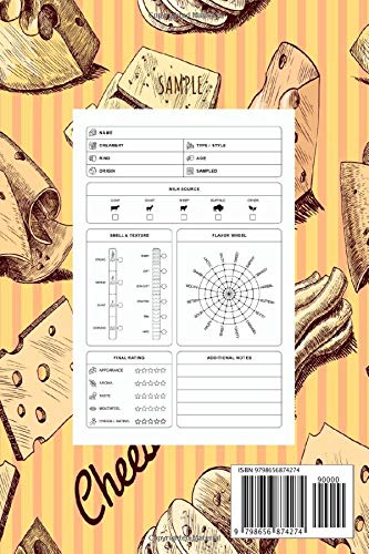 Cheese Journal: Dairy Log Book Cheesemaking Record Notebook & Diary Logbook for Tracking & Recording Your Cheese Tasting Adventures - Cheese Tasting Gifts for Cheese and Wine Lovers