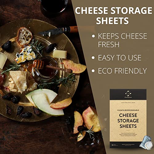 Formaticum Cheese Storage Sheets - Cheese Saver from France- Professional Earth Friendly Transparent Cheese Wrap - Cheese Sheet Savers of wood-based cellulose fibers - Clear 75 Sheets with 9" x 12" - size: 75 Sheets (5 Boxes)