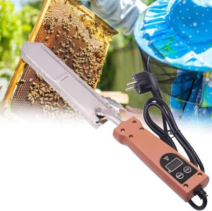 Honey Scraper Cutter Beekeeping Equipment Tools 50-180°CElectric Honey Uncapping Knife with Wood Handle Stainless Steel Blade for Beekeeper, Easy to Use