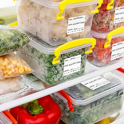 L LIKED 250 Dissolvable Labels 2"x 2" Use By Food Rotation Storage Label - size: 2"x2"/250labels/Black